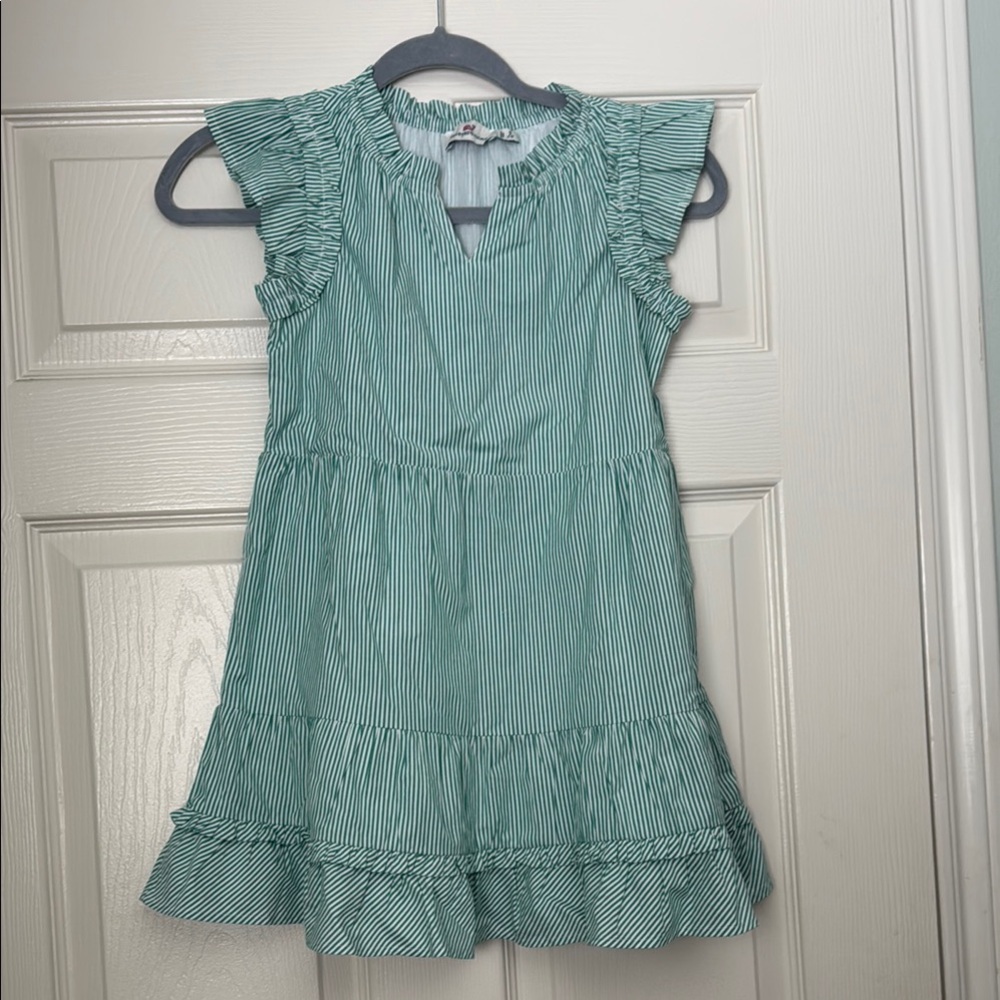 Vineyard Vines Green Ruffled Wrap Sundress